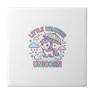 Unicorn Little Weather Unicorn Graphic Design Whit Tile