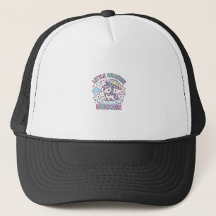 Unicorn Little Weather Unicorn Graphic Design Whit Trucker Hat