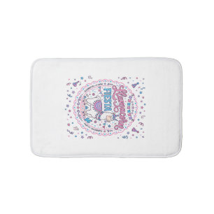 Unicorn Llamacorn Fiesta Playful Shirt Graphic_1 Bath Mat