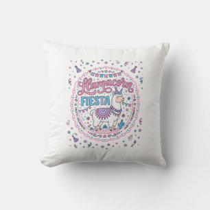 Unicorn Llamacorn Fiesta Playful Shirt Graphic_1 Cushion