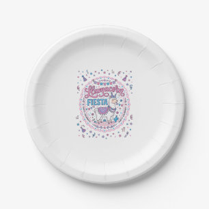 Unicorn Llamacorn Fiesta Playful Shirt Graphic_1 Paper Plate