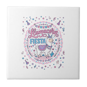 Unicorn Llamacorn Fiesta Playful Shirt Graphic_1 Tile