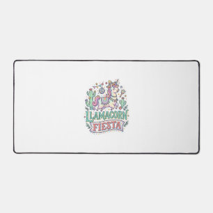 Unicorn Llamacorn Fiesta Premium Vector POD Artwor Desk Mat