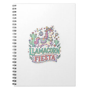 Unicorn Llamacorn Fiesta Premium Vector POD Artwor Notebook