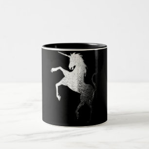 unicorn logo,glisten Two-Tone coffee mug