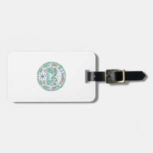Unicorn Lost in a Magical Place Funny Print on Dem Luggage Tag