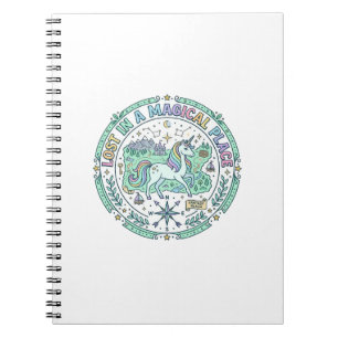 Unicorn Lost in a Magical Place Funny Print on Dem Notebook
