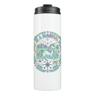 Unicorn Lost in a Magical Place Funny Print on Dem Thermal Tumbler