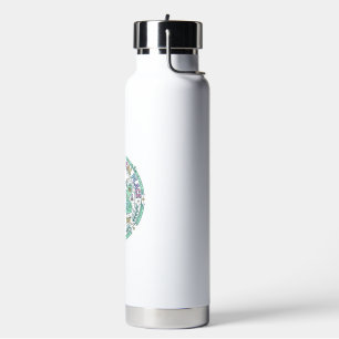 Unicorn Lost in a Magical Place Funny Print on Dem Water Bottle
