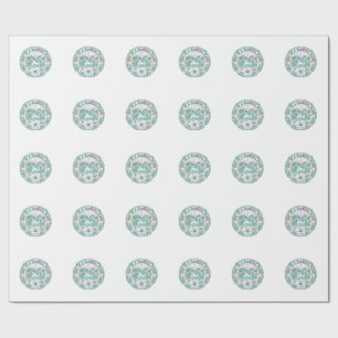 Unicorn Lost in a Magical Place Funny Print on Dem Wrapping Paper