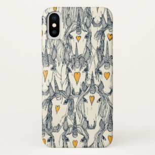 unicorn love indigo citrus pearl iPhone x case