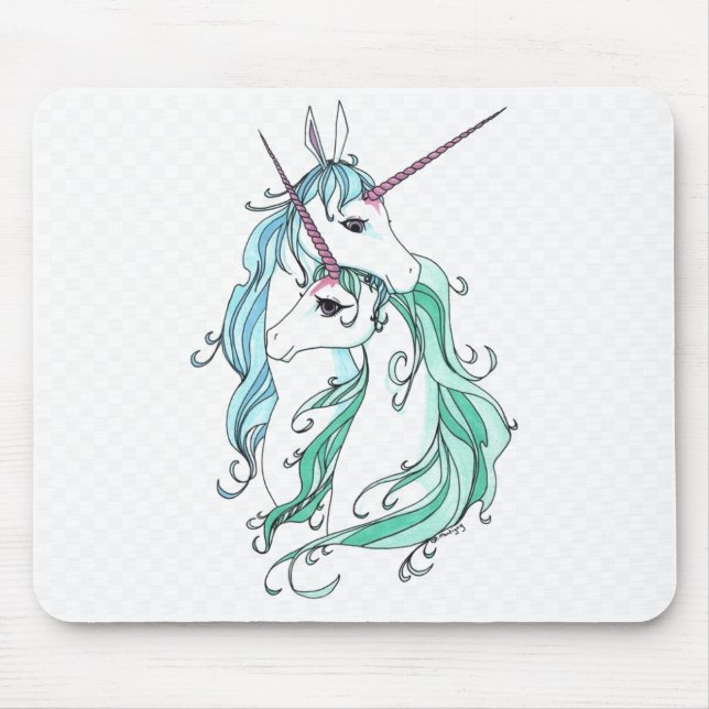 Unicorn Love Mouse Mat (Front)