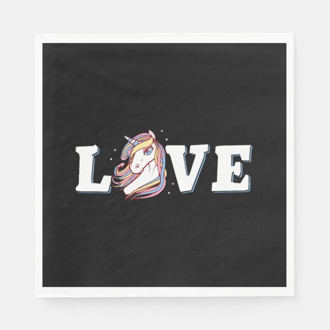 Unicorn love      napkin (Front)