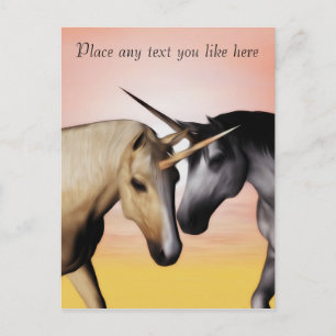 Unicorn love postcard