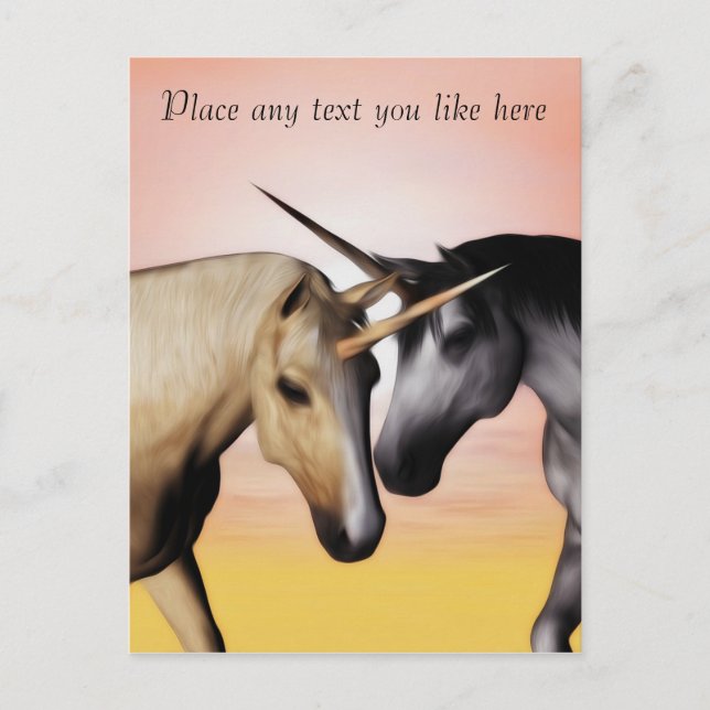 Unicorn love postcard (Front)