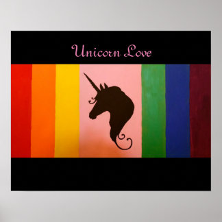 Unicorn love poster
