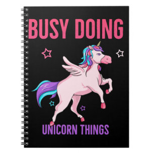 Unicorn Lover Busy Doing Unicorn Things Rainbows Notebook