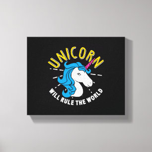 Unicorn Lover Gift unicorn Will Rule the World Canvas Print