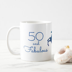Unicorn Lover's 50 and Fabulous Birthday Coffee Mug