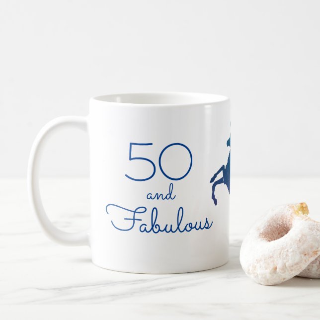 Unicorn Lover's 50 and Fabulous Birthday Coffee Mug (With Donut)