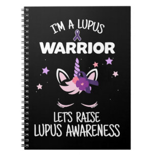 Unicorn Lupus Warrior Gift Raise Lupus Awareness Notebook