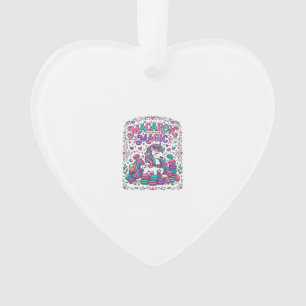 Unicorn Macaron Magic Colourful Marketplace Artwor Ornament