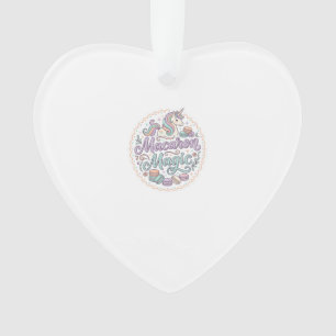 Unicorn Macaron Magic Whimsical T-Shirt Design_1 Ornament