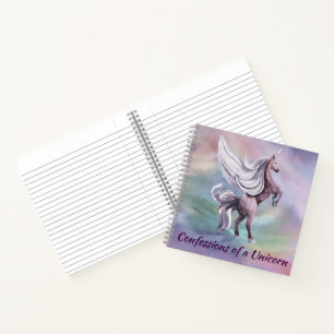 Unicorn Magic Colourful Pastel Fantasy Watercolo Notebook