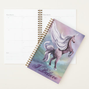 Unicorn Magic Colourful Pastel Fantasy Watercolo Planner