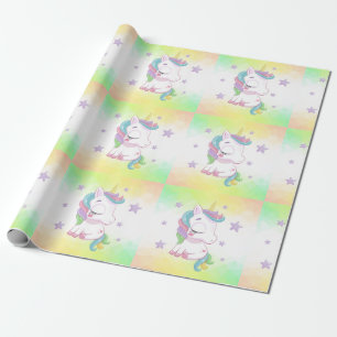 Unicorn magic flying horse magical unicorns fly wrapping paper