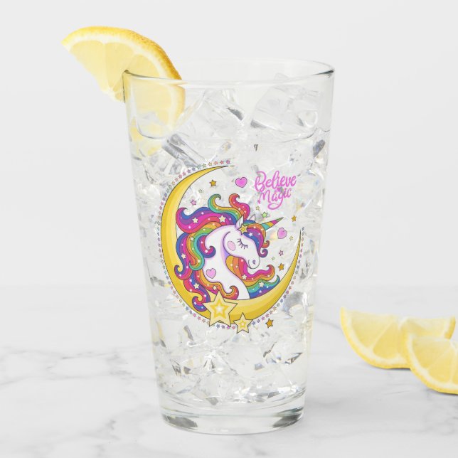 Unicorn Magic Glass Tumbler (Front Ice)