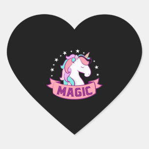 UNICORN MAGIC           HEART STICKER