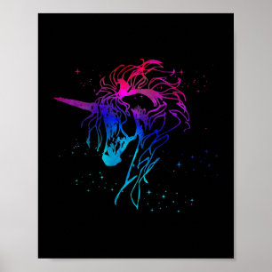 Unicorn Magic Horse Vintage Fantasy Art Love Graph Poster