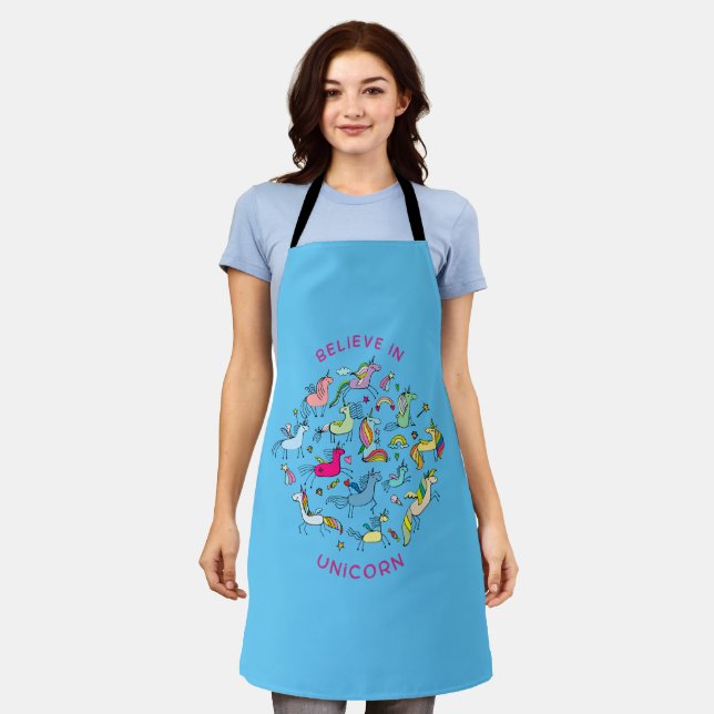 Unicorn Magic Kawaii       Apron (Worn)