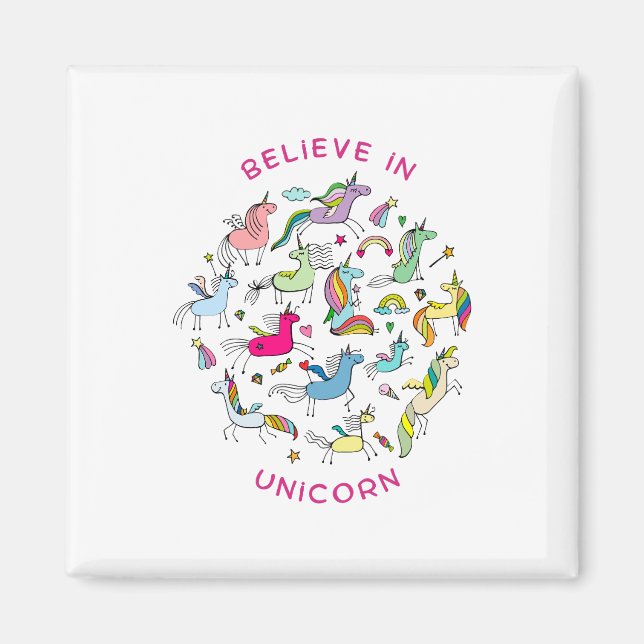 Unicorn Magic Kawaii       Magnet (Front)