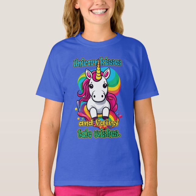 Unicorn Magic: 'Kisses and Fairy Wishes' Tee (Front)