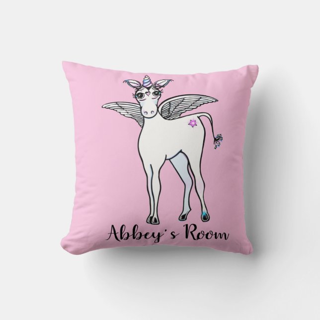 Unicorn magic, winged, cushion (Front)