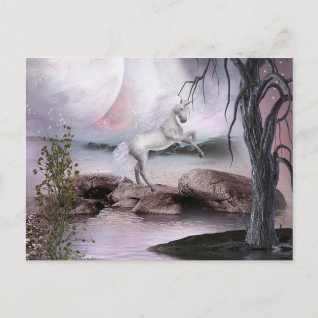 Unicorn Magical Beauty Postcard (Front)