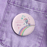 Unicorn Magical Birthday Party  3 Cm Round Badge<br><div class="desc">Unicorn Magical Birthday Party Button are the perfect matching touch for your Rainbow or unicorn themed magical birthday party! Other Matching products available!</div>