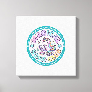 Unicorn Magical Book Club Funny Shirt Graphic_1 Canvas Print