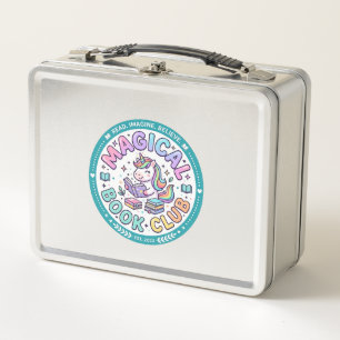 Unicorn Magical Book Club Funny Shirt Graphic_1 Metal Lunch Box