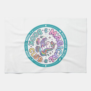 Unicorn Magical Book Club Funny Shirt Graphic_1 Tea Towel