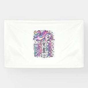 Unicorn Magical but Make It Petty Gift Idea Typogr Banner