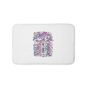 Unicorn Magical but Make It Petty Gift Idea Typogr Bath Mat