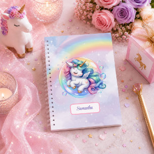 Unicorn Magical Day Girl Birthday Personalised Notebook