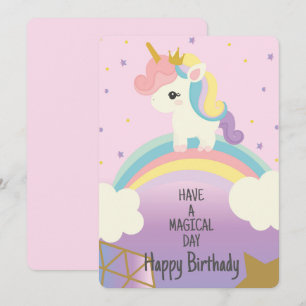 Unicorn Magical Day Holiday Card