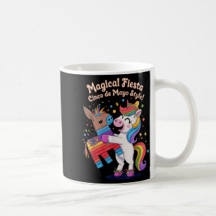 Unicorn magical fiesta cinco de mayo style mexican coffee mug