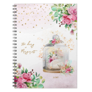 Unicorn Magical Illustration Girl Daily Diary Notebook