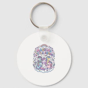 Unicorn Magical Little Squad Graphic Design Produc Key Ring
