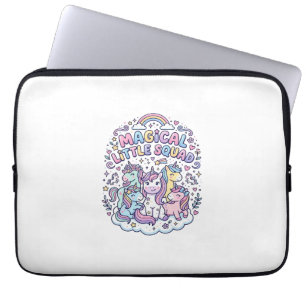 Unicorn Magical Little Squad Graphic Design Produc Laptop Sleeve